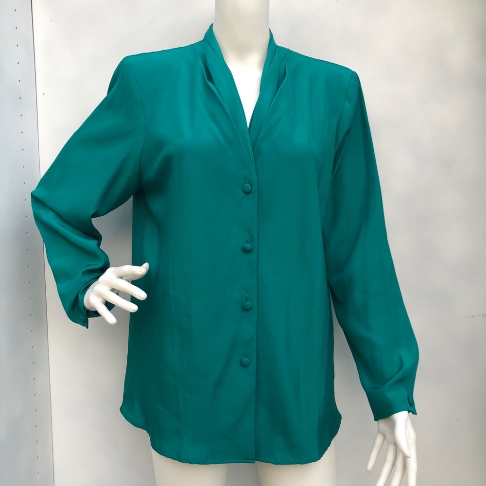 Hasting & Smith Vintage Green Blouse Size 12